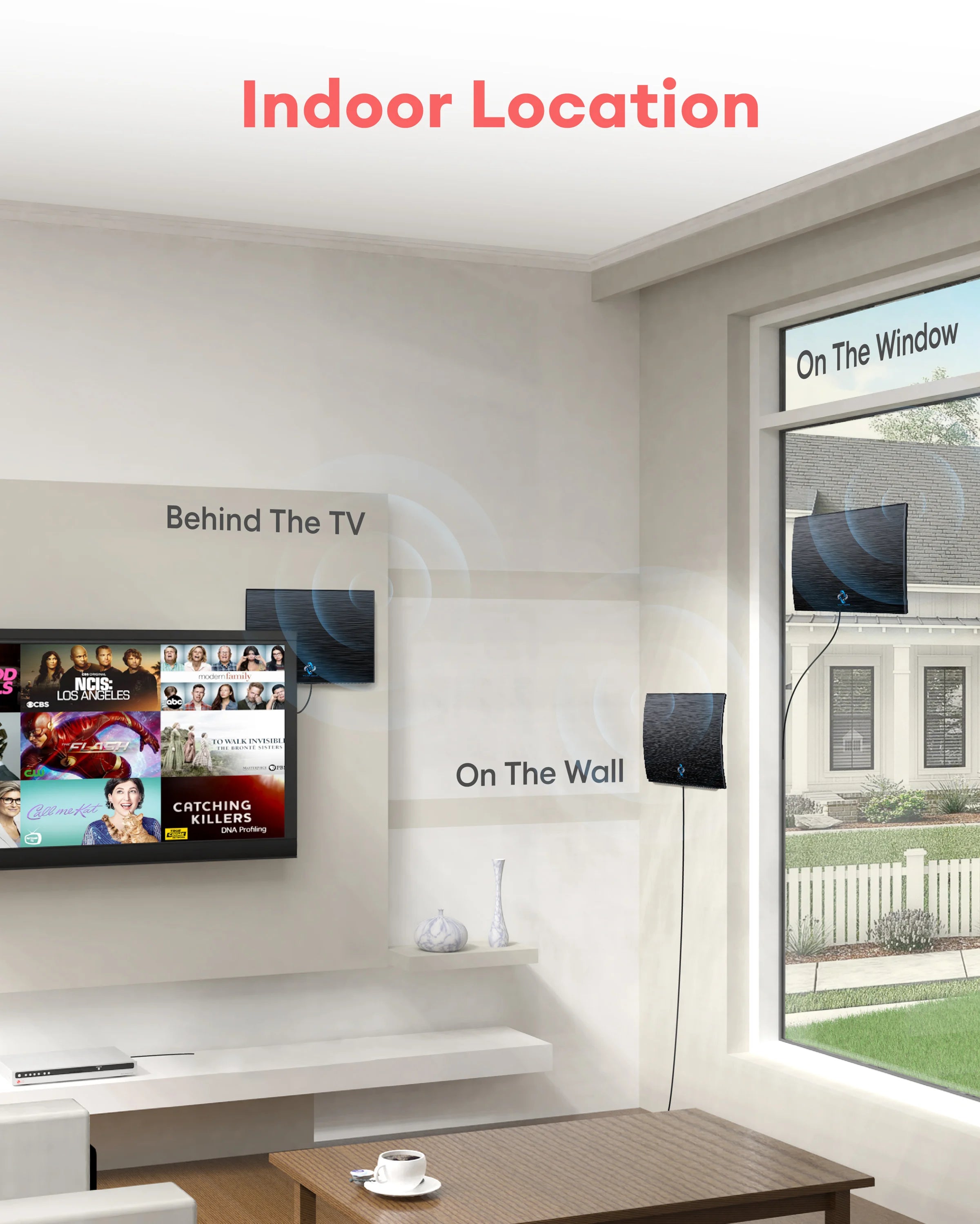  Smart TV Antenna - Amplified HDTV Indoor Digital