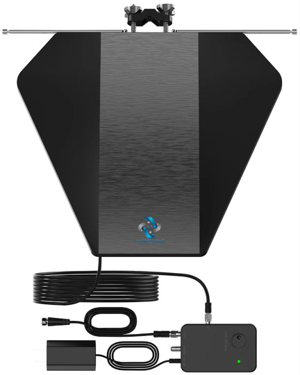 Outdoor Logoperiodic TV Antenna with Powerful Amplifier Booster